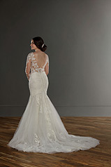 1180 Ivory Gown With Java Tulle Illusion back