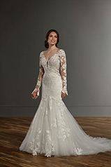 1180 Ivory Gown With Java Tulle Illusion front