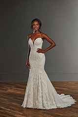 1187 Ivory Lace And Tulle Over Moscato Gown With Java T front