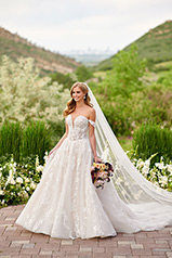 1213 Ivory Lace Tulle And Moscato Royal Organza Over Mo front