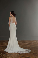 1231 Ivory Lace And Natural Bellagio Crepe With Java Tu back