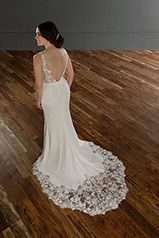 1231 Ivory Lace And Natural Bellagio Crepe With Java Tu back