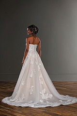 1232 Ivory Lace Tulle And Royal Organza Over Moscato Go back