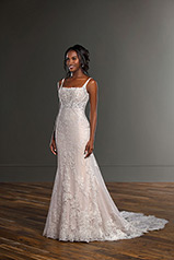 1234 Ivory Lace And Tulle Over Moscato Organza Lined Bo front
