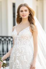 1261 Ivory Lace And Tulle Over Honey Gown With Java Tul detail