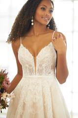1263 Ivory Lace Tulle And Moscato Royal Organza Over Mo detail