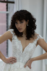 1371 (isiv-iv) Ivory Silver Lace And Ivory Tulle Over I detail