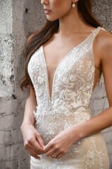 1374 (ivhy-iv) Ivory Lace And Tulle Over Honey Gown Wit detail