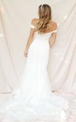 7272 (IVAL-IV)Ivory Lace And Tulle Over Almond Gown Wit back