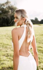 1341 Ivory Lace Over Ivory Gown With Ivory Tulle Plunge detail