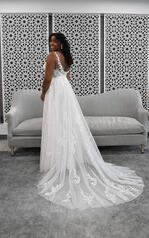 7177 (IVIV-IV)Ivory Lace And Tulle Over Ivory Gown With back
