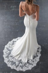 6767 Ivory Gown/Porcelain Tulle Illusion back