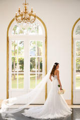 6875 White Lace And Tulle Over White Gown With Java Tul back