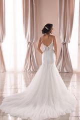 6883 White Gown With Java Tulle Illusion back