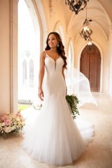 6883 Ivory Gown With Ivory Tulle Illusion front