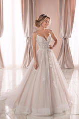6886 Ivory Lace And Tulle Over Ivory Gown With Ivory Tu front