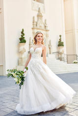 6886 Ivory Lace And Tulle Over Ivory Gown With Ivory Tu front