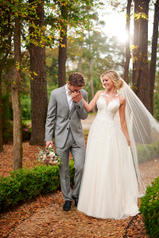 6888 Ivory Lace And French Tulle Over Ivory Gown With I front