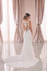 6895 White Gown With Java Tulle Illusion back