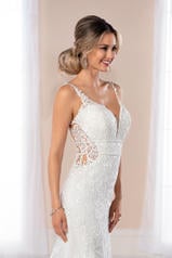 6914 White Lace and Tulle over White Gown with White Tu detail