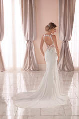 6916 White Gown With Porcelain Tulle Illusion back