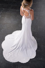 6916 White Gown With Porcelain Tulle Illusion back