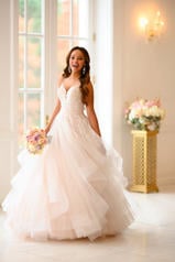6918 Ivory Lace And Tulle Over Ivory Gown With Ivory Tu front