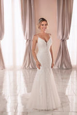 6934 Ivory Lace And Tulle Over Ivory Gown With Ivory Tu front