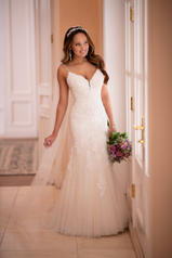 6934 Ivory Lace And Tulle Over Ivory Gown With Ivory Tu front