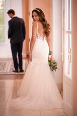 6934 Ivory Lace And Tulle Over Ivory Gown With Ivory Tu back