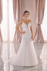6968 Ivory Lace And Tulle Over Ivory Gown With Ivory Tu front