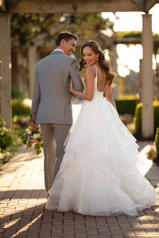6988 Ivory Gown with Ivory Tulle Plunge back