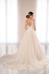 6993 Ivory Lace and Tulle over Ivory Gown with Porcelai back