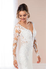 6994 White Gown with White Tulle Illusion detail
