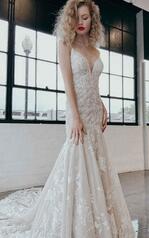 1301 Ivory Lace Over Ivory Gown With Ivory Tulle Plunge front