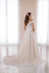 7012 Ivory and Moscato Tulle over Moscato Gown back