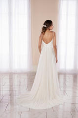 7018 White Lace and French Tulle over White Gown with J back