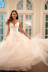 7020 Ivory Tulle and Petal Bodice over Almond Gown with front