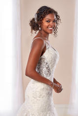 7041 Ivory Lace and Tulle over Moscato Gown with Ivory  detail