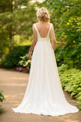 7042 Ivory Gown with Java Tulle Plunge back