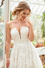 7064 Ivory Lace and Tulle over Ivory Gown with Porcelai detail