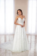 7065 Ivory Lace and Tulle over Ivory Gown with Ivory Tu front