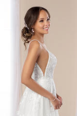 7065 Ivory Lace and Tulle over Ivory Gown with Ivory Tu detail