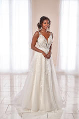 7073 Tulle and Regency Organza over Ivory Gown with Jav front