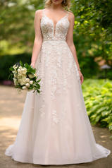 7073 Tulle and Regency Organza over Ivory Gown with Jav front