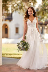 7082 Ivory Silver Lace And Ivory Tulle Over Ivory Gown  front