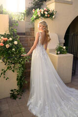 7083 Ivory Lace Tulle And Caluso Chiffon Over Ivory Gow back