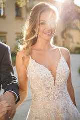 7103 Ivory Lace And Tulle Over Ivory Gown With Ivory Tu detail