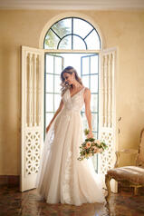 7126 Ivory Lace And Tulle Over Sheer Ivory Bodice And I front