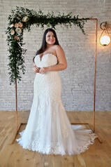7323 (iviv-iv) Ivory Lace And Tulle Over Ivory Gown Wit front